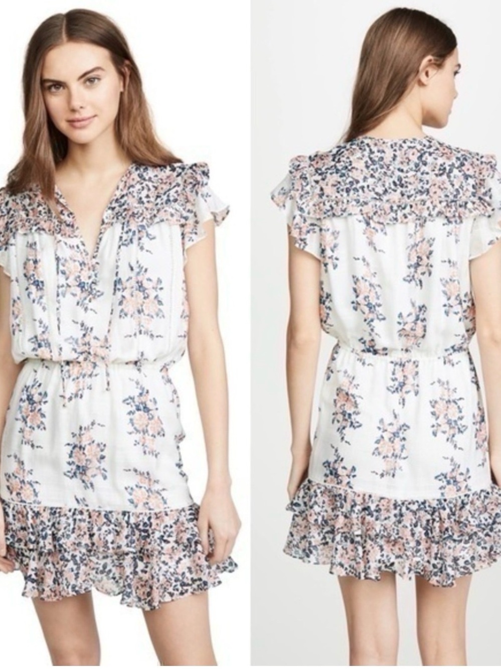 Veronica Beard Floral Ruffled Dress size 2